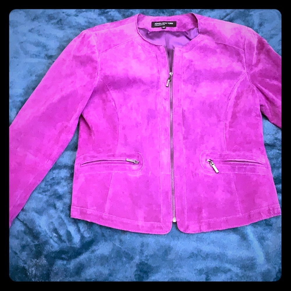 Leather suede jacket